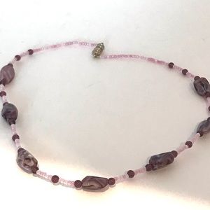 Purple Beaded Necklace